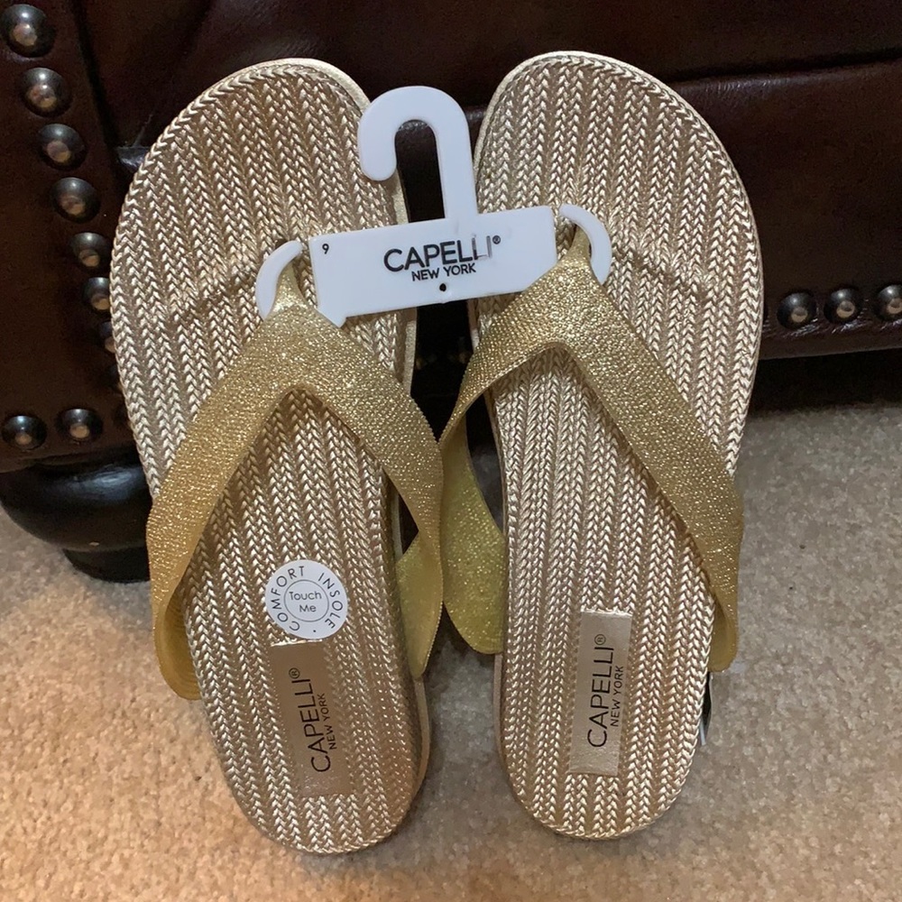 Capelli Gold Sparkle All Weather Sandal